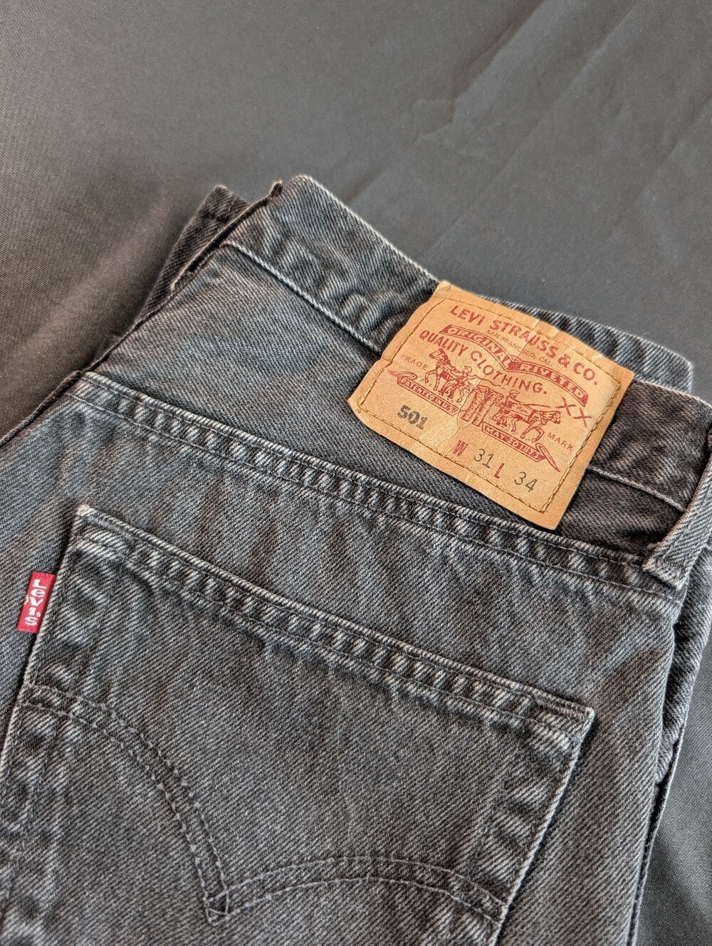 Vintage Levi's XX 501 Black Denim Jeans Men's 31 X 34